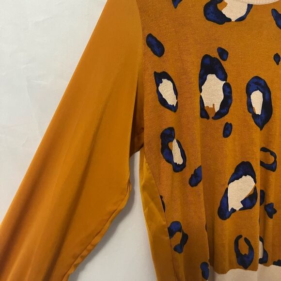 🟢Phillip Lam for Target 20th Anniversary Orange Blue Leopard Print Sweater M - Picture 5 of 7